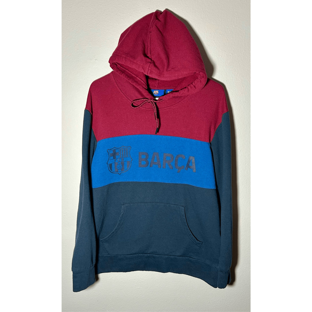 FC Barcelona Men’s Blue & Red Hoodie Futbol Soccer Official Sz M